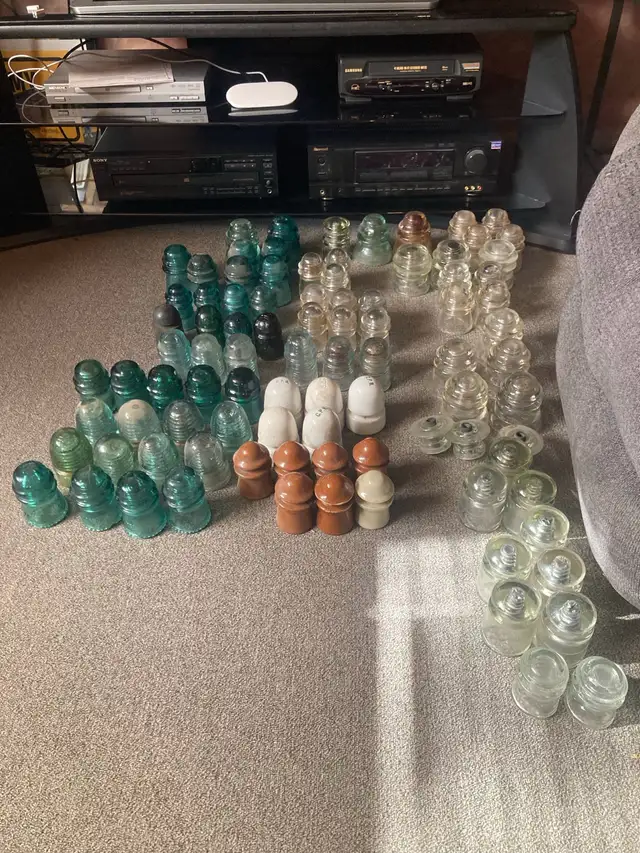 antique glass insulators