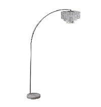 Floor Lamp With Marble Base & Chandelier