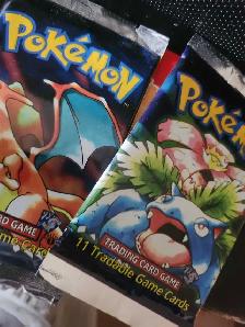 First edition vintage 1999 Pokémon packs