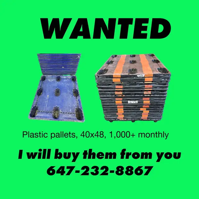 WANTED Plastic Pallets 40x48