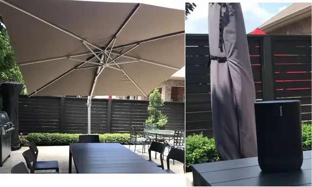 12’ x 12’ Cantilever Patio Umbrella – Aluminum – Like New – Movi