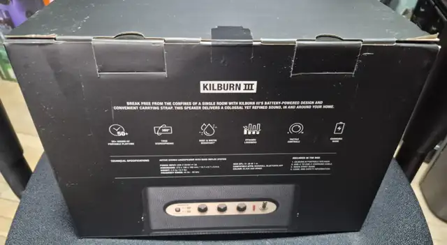 MARSHALL KILBURN III BLUETOOTH SPEAKER – SEALED BOX – $350 - Photo 2