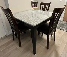 Marble top kitchen table