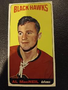 1964 Al MacNeil Chicago Blackhawks Tall Boy Hockey Card