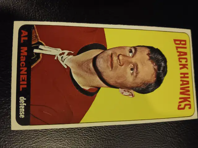 1964 Al MacNeil Chicago Blackhawks Tall Boy Hockey Card - Photo 3