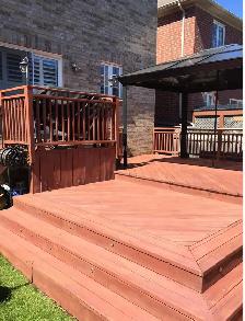 Deck and Fence- Sand and stain