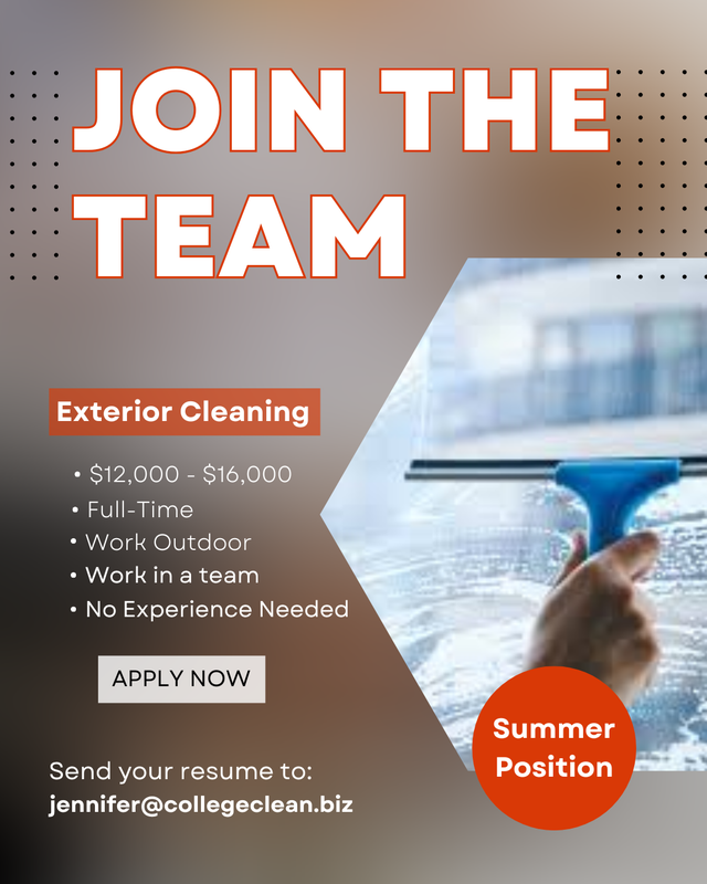 FULL TIME Exterior Cleaning Summer Job (CALGARY, AB)
