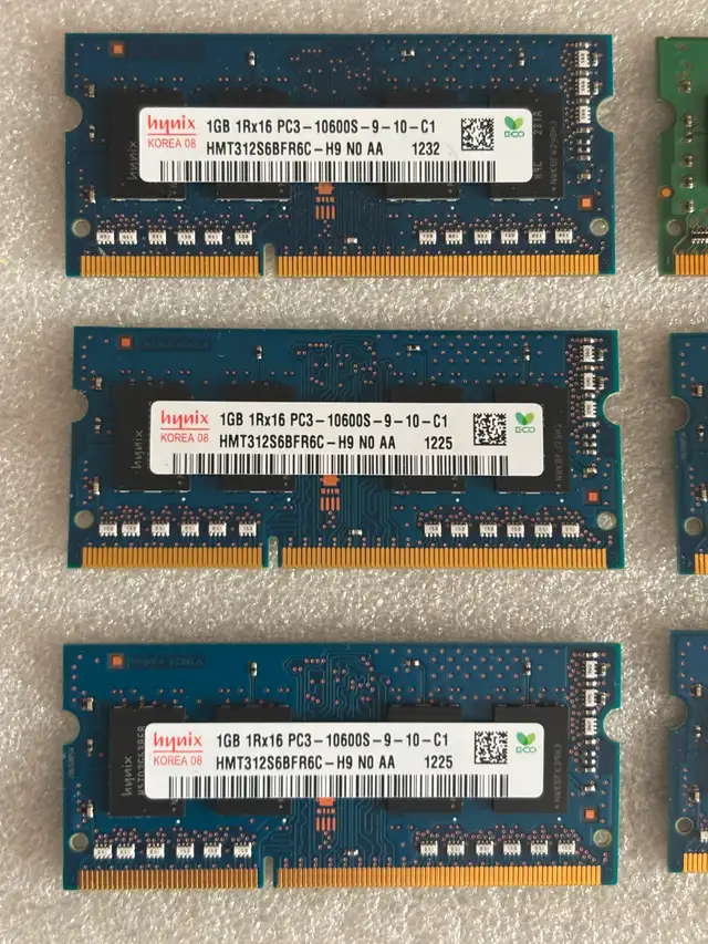 DDR3 SODIMM Laptop RAM 1GB Total 6 pcs. $10 for all - Photo 2