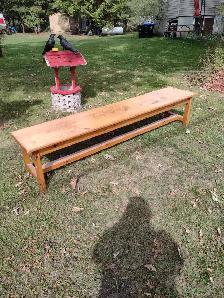 7' pine bench