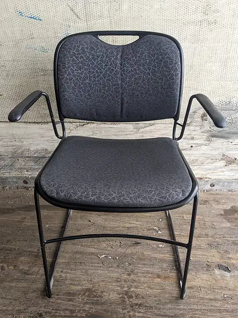 Groupe Lacasse Black Visitor Chair-Used Chair-Call Us Now!