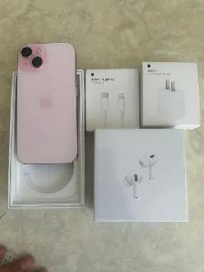 iPhone 15 128GB PINK 83% batt AirPods Bundle/Delivery