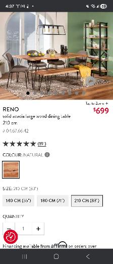 Dining table set