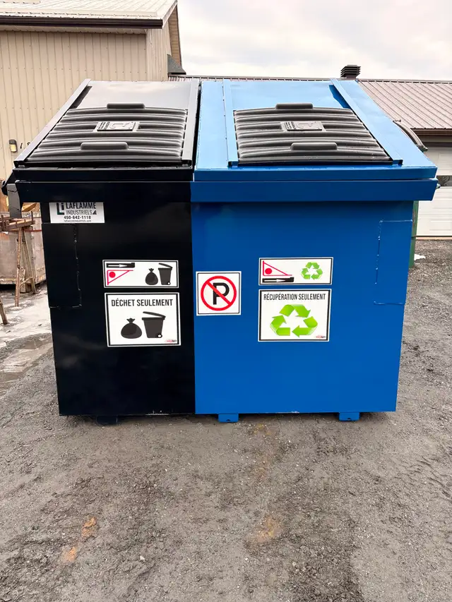Conteneur combiné 40% déchet 60% recyclage, 8 verges Avant, Neuf - Photo 2