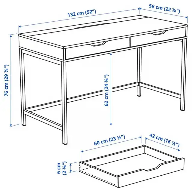 DELIVERY AVAILABLE Ikea Alex Computer Desk Table/Work Desk Table - Photo 9