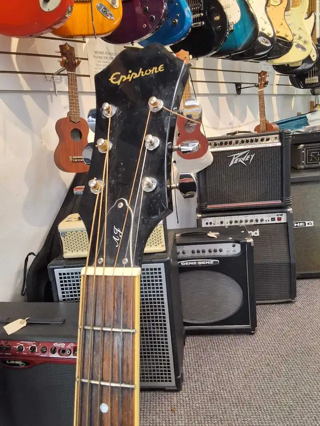 Epiphone AJ 100 EB Acoustic Electric Guitar - Photo 5