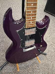 Alden SG Style Purple Electric Guitar - Photo 2