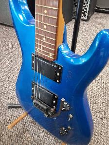 Miltone Electric Blue Guitar - Photo 3