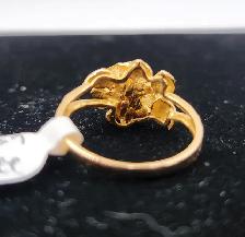 22k Yellow Gold 4gr Flower Ring - Photo 4