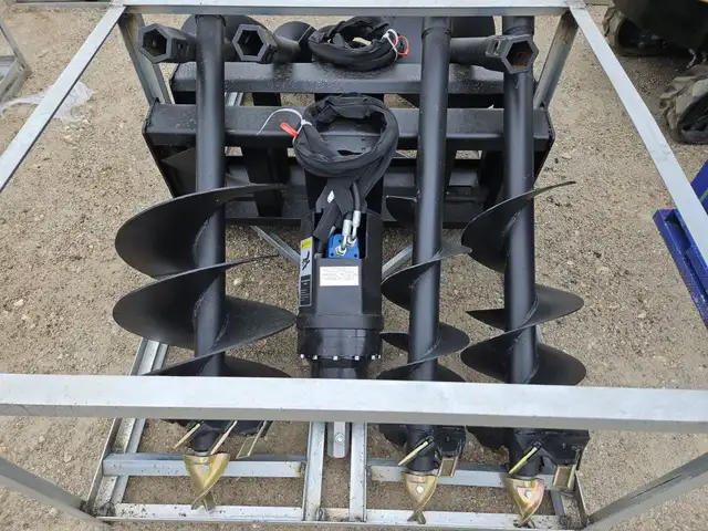 3-Bit Skid Steer Auger – 9",12",18" Sizes