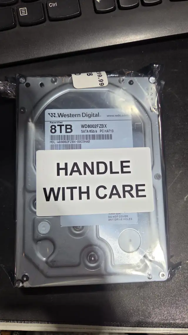 WESTERN DIGITAL 8TB HDD (WD8002FZBX)