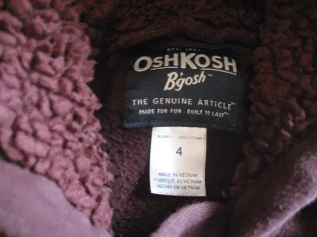 Child's Osh Kosh B'Gosh hoodie size 4 - Photo 3