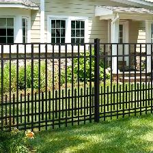 Industrial Ornamental Fence 7×4′ – Flat Top Panels