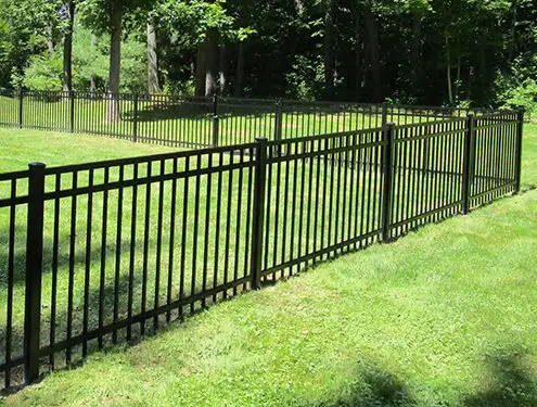 Industrial Ornamental Fence 7×4′ – Flat Top Panels - Photo 3