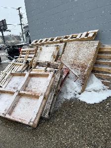 wooden pallets