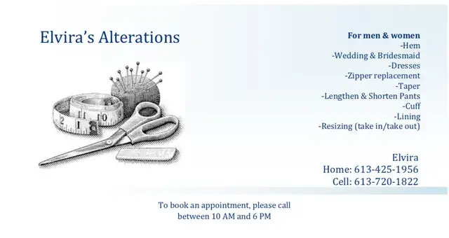 Seamstress for both Men And woman Great Pricing !