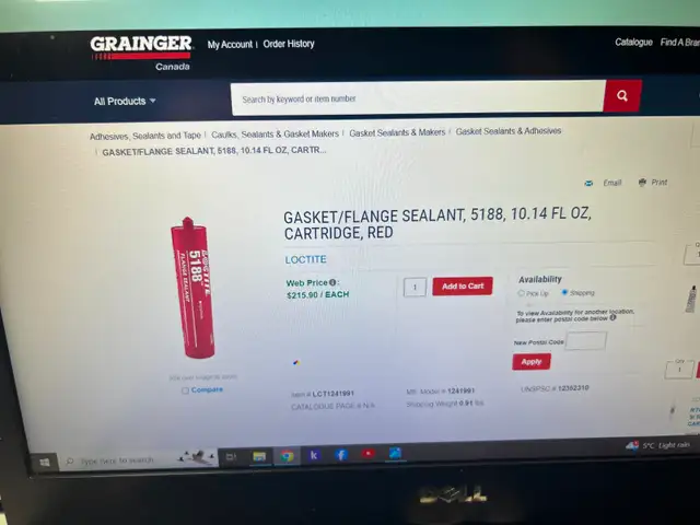 GASKET/FLANGE SEALANT, 5188, 10.14 FL OZ, CARTRIDGE, RED - Photo 2