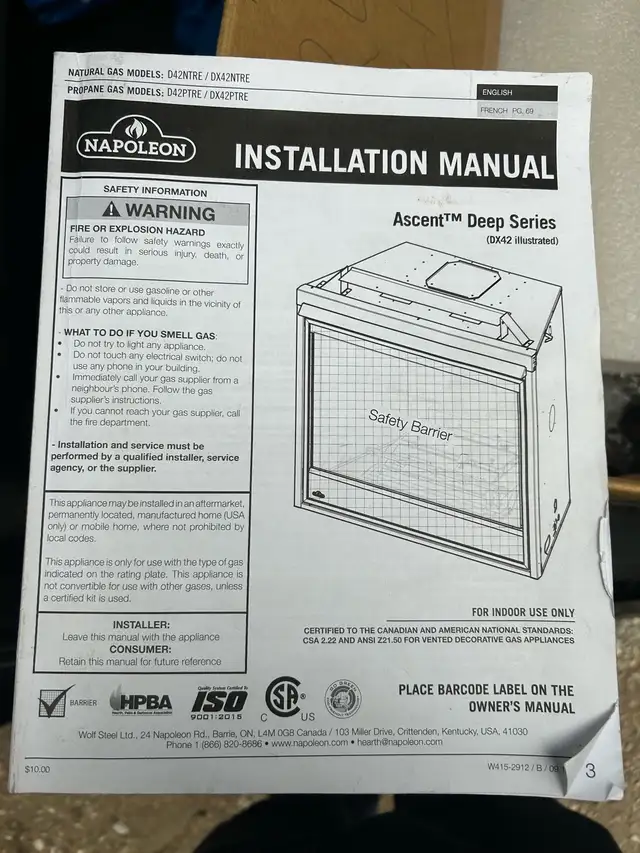 Napoleon acsent 42 gas fireplace. - Photo 5