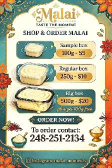 Fresh Homemade Malai!