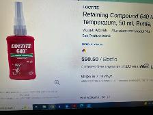 UNOPENED 50ML LOCTITE ASST. RETAINING COMPOUND 640 AND 620 - Photo 3