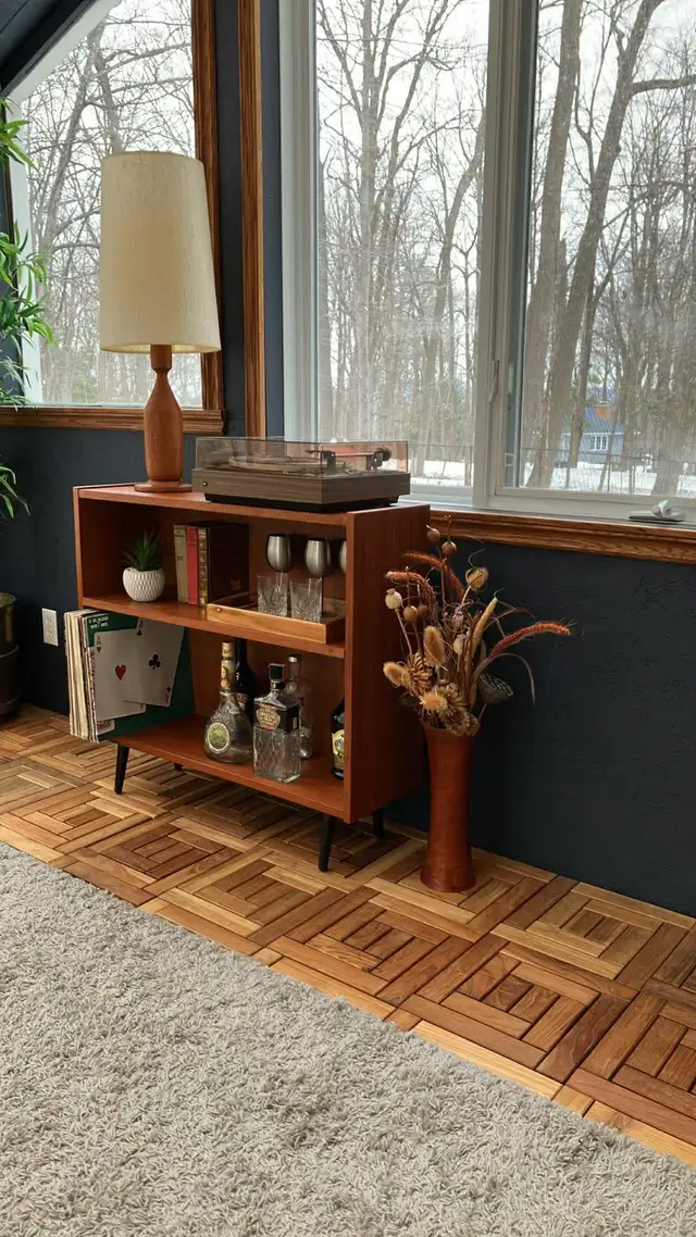 Mid century. TEAK TECK. Lampe / buffet, bar, bibliothèque, bookc