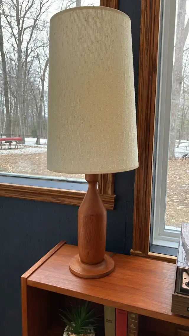 Mid century. TEAK TECK. Lampe / buffet, bar, bibliothèque, bookc - Photo 4