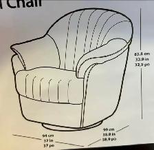 Natuzzi leather swivel accent chair - Photo 3