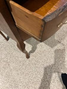 Antique writing desk( quarter cut oak) - Photo 3