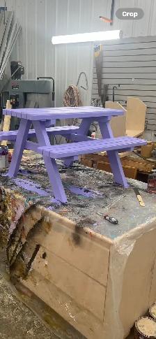 Kid-Size Picnic Tables