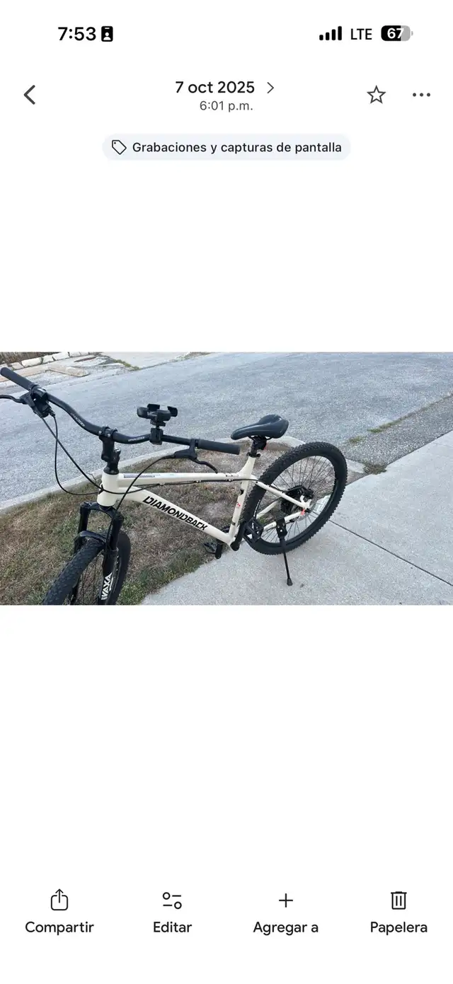 Diamondback bicycle for sale, like new.