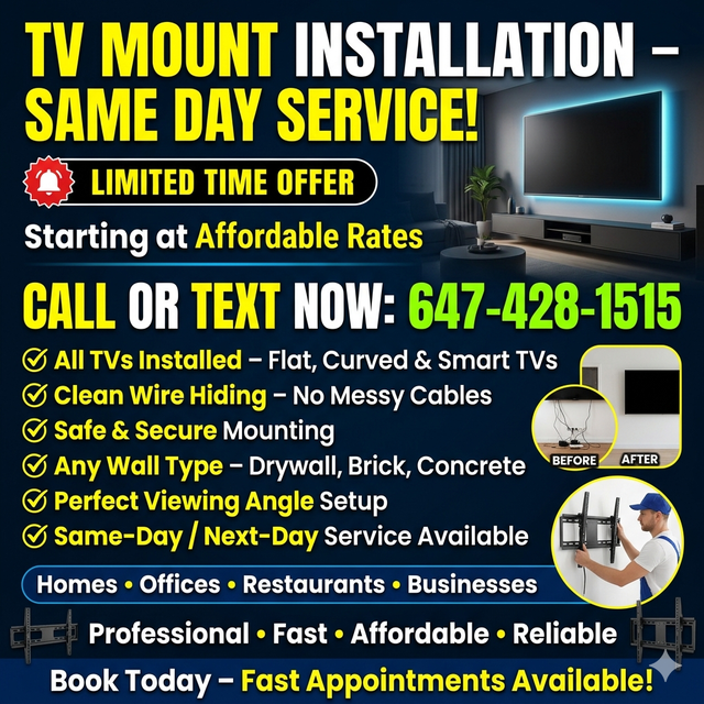 FLUSH TV MOUNTING | Stop Settling for Clutter | 647-428-1515