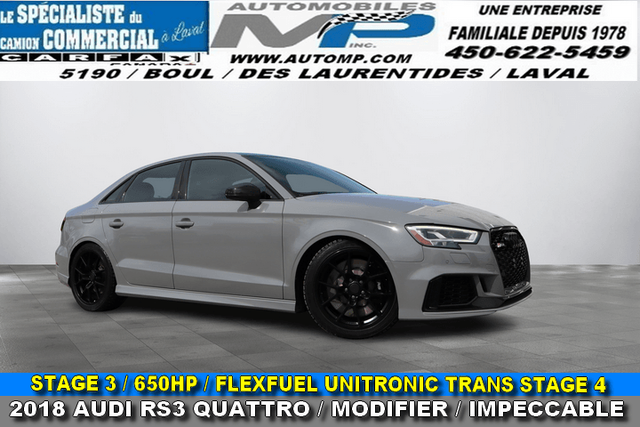 Audi RS 3 STAGE 3 / 650HP / IMPECCABLE/ QUATTRO / BEAUCOUP ARGEN