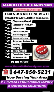 FREE MASON HANDYMAN - Flagstone Interlock Masonry Concrete SEAL - Photo 3