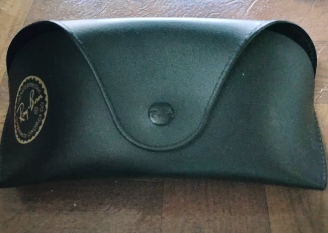 Ray Ban Black Leather Case (Only) for Glasses Sunglasses Black