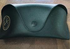 Ray Ban Black Leather Case (Only) for Glasses Sunglasses Black