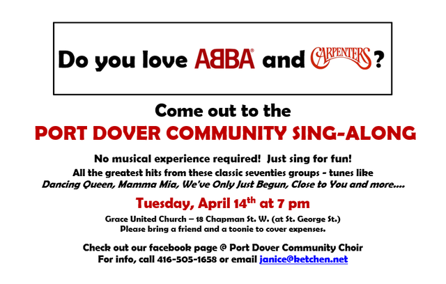 Port Dover Sing-Along - ABBA and The Carpenters
