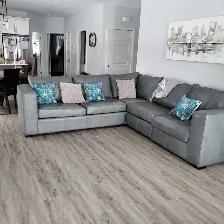 Custom leather recliner.