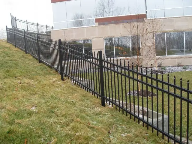 168FT Industrial Ornamental Fence – 8’x6’, 20 Panels   2 Gates