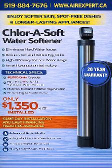 WATER SOFTENER WATER SOFTENER WATER SOFTENER  $1350