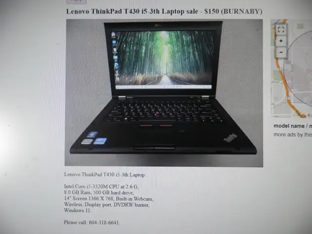 Lenovo ThinkPad T430 i5-3th gen, Laptop