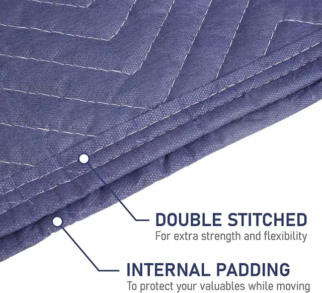 Industrial Moving Blankets – 72"x80", Durable & Thick
